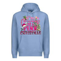 Colony Blue I Am Dreaming Of A Pink Christmas Premium Hoodie - FaDigitalArtStudio