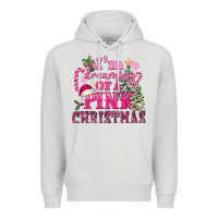 Dove Grey I Am Dreaming Of A Pink Christmas Premium Hoodie - FaDigitalArtStudio