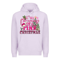Lilac I Am Dreaming Of A Pink Christmas Premium Hoodie - FaDigitalArtStudio