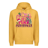 Mustard I Am Dreaming Of A Pink Christmas Premium Hoodie - FaDigitalArtStudio