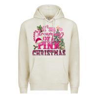 Oatmeal Heather I Am Dreaming Of A Pink Christmas Premium Hoodie - FaDigitalArtStudio