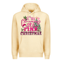 Pina Colada I Am Dreaming Of A Pink Christmas Premium Hoodie - FaDigitalArtStudio