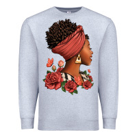 Heather Grey She who kneels before god can stand before anyone Premium Sweatshirt - RanaPortraitStore