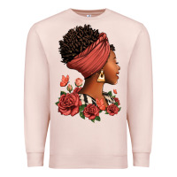 Pale Pink She who kneels before god can stand before anyone Premium Sweatshirt - RanaPortraitStore