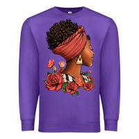 Purple She who kneels before god can stand before anyone Premium Sweatshirt - RanaPortraitStore