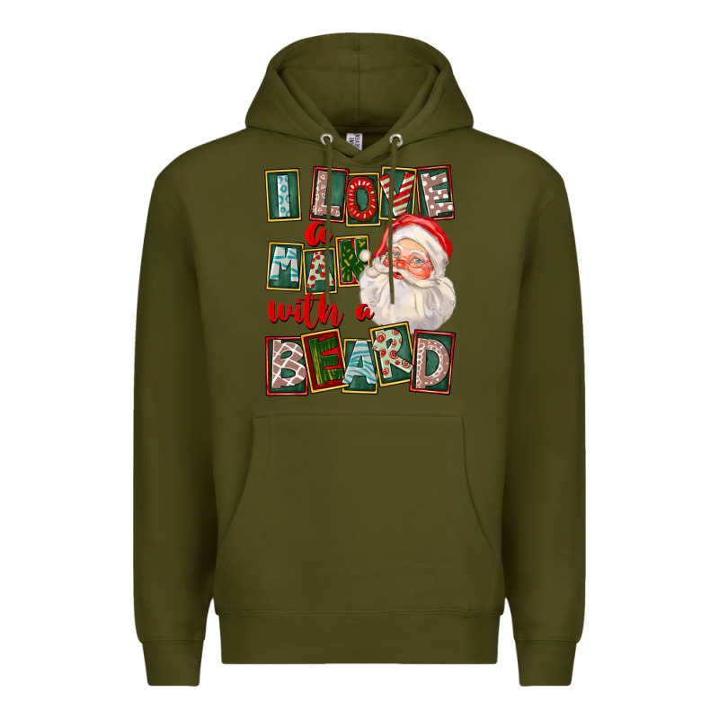 I Love A Man With A Beard Premium Hoodie by FaDigitalArtStudio | Teevron
