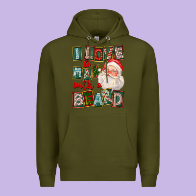 I Love A Man With A Beard Premium Hoodie Designed By Fadigitalartstudio