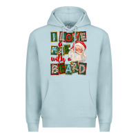 Blue Mist I Love A Man With A Beard Premium Hoodie - FaDigitalArtStudio
