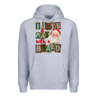 Heather Grey I Love A Man With A Beard Premium Hoodie - FaDigitalArtStudio