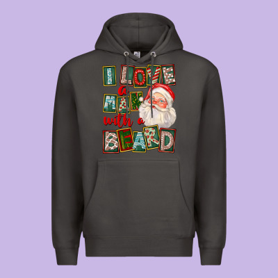 I Love A Man With A Beard Premium Hoodie Designed By Fadigitalartstudio