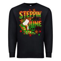 Black Steppin' into Juneteenth Premium Sweatshirt - RanaPortraitStore