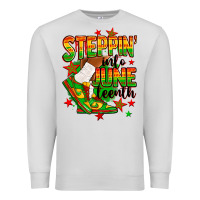 Dove Grey Steppin' into Juneteenth Premium Sweatshirt - RanaPortraitStore