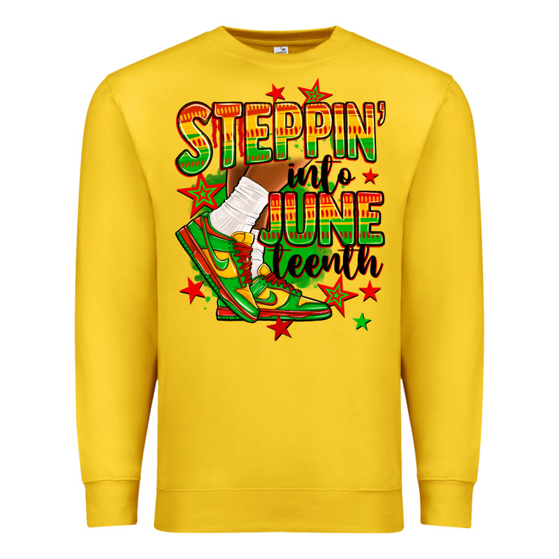 Steppin' Into Juneteenth Premium Sweatshirt by RanaPortraitStore | Teevron