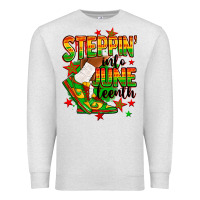 Oatmeal Heather Steppin' into Juneteenth Premium Sweatshirt - RanaPortraitStore