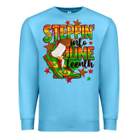 Ocean Blue Steppin' into Juneteenth Premium Sweatshirt - RanaPortraitStore
