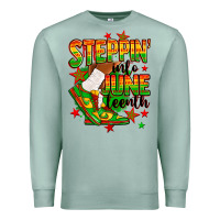 Seafoam Steppin' into Juneteenth Premium Sweatshirt - RanaPortraitStore