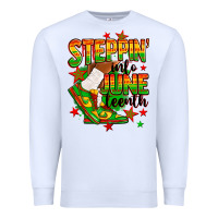 White Steppin' into Juneteenth Premium Sweatshirt - RanaPortraitStore