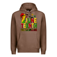 Chestnut juneteenth fist free ish since 1865 Premium Hoodie - HRA Design Shop