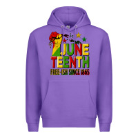 Purple juneteenth fist free ish since 1865 Premium Hoodie - HRA Design Shop