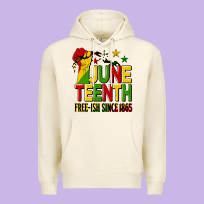 Juneteenth Fist Free Ish Since 1865 Premium Hoodie Designed By Hra Design Shop