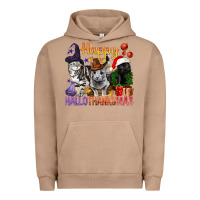 Pigment Burro Happy Hallothanksmas Cats Urban Hoodie - BundleAndBundleShop