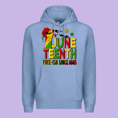 Juneteenth Fist Free Ish Since 1865 Premium Hoodie Designed By Hra Design Shop