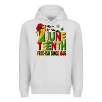 Dove Grey juneteenth fist free ish since 1865 Premium Hoodie - HRA Design Shop