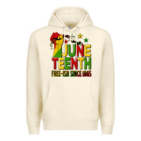 Sandshell juneteenth fist free ish since 1865 Premium Hoodie - HRA Design Shop