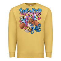 Antique Gold Sneaker girl afro woman Premium Sweatshirt - RanaPortraitStore