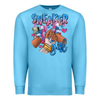 Ocean Blue Sneaker girl afro woman Premium Sweatshirt - RanaPortraitStore