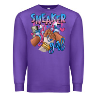 Purple Sneaker girl afro woman Premium Sweatshirt - RanaPortraitStore