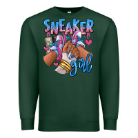 Sports Green Sneaker girl afro woman Premium Sweatshirt - RanaPortraitStore