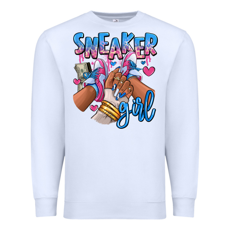 Sneaker Girl Afro Woman Premium Sweatshirt by RanaPortraitStore | Teevron