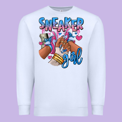 Premium Sweatshirt Sneaker girl afro woman
