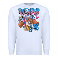 White Sneaker girl afro woman Premium Sweatshirt - RanaPortraitStore
