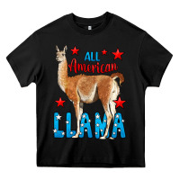Black All American Lama Heavy Core Tee - LillyAllenDesigns