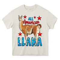 Cream All American Lama Heavy Core Tee - LillyAllenDesigns