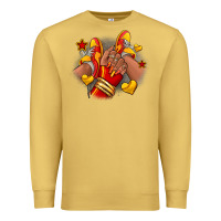 Antique Gold Softball afro girl sneakers Premium Sweatshirt - RanaPortraitStore