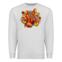 Dove Grey Softball afro girl sneakers Premium Sweatshirt - RanaPortraitStore