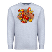 Heather Grey Softball afro girl sneakers Premium Sweatshirt - RanaPortraitStore