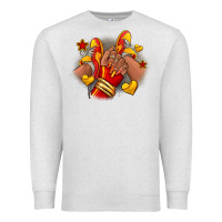 Oatmeal Heather Softball afro girl sneakers Premium Sweatshirt - RanaPortraitStore