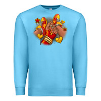 Ocean Blue Softball afro girl sneakers Premium Sweatshirt - RanaPortraitStore