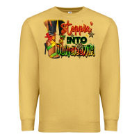 Antique Gold Steppin' into Juneteenth black fashion girl Premium Sweatshirt - RanaPortraitStore