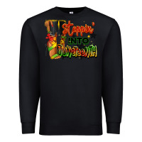 Black Steppin' into Juneteenth black fashion girl Premium Sweatshirt - RanaPortraitStore