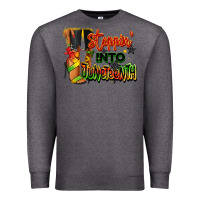Charcoal Heather Steppin' into Juneteenth black fashion girl Premium Sweatshirt - RanaPortraitStore