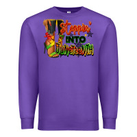 Purple Steppin' into Juneteenth black fashion girl Premium Sweatshirt - RanaPortraitStore