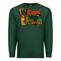 Sports Green Steppin' into Juneteenth black fashion girl Premium Sweatshirt - RanaPortraitStore