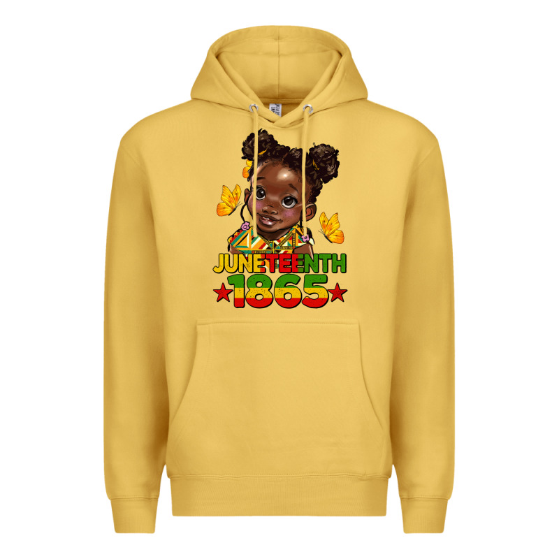 Juneteenth 1865 Afro Girl Premium Hoodie by HRA Design Shop | Teevron