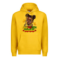 Lemon juneteenth 1865 afro girl Premium Hoodie - HRA Design Shop