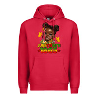 Cardinal juneteenth 1865 afro girl Premium Hoodie - HRA Design Shop